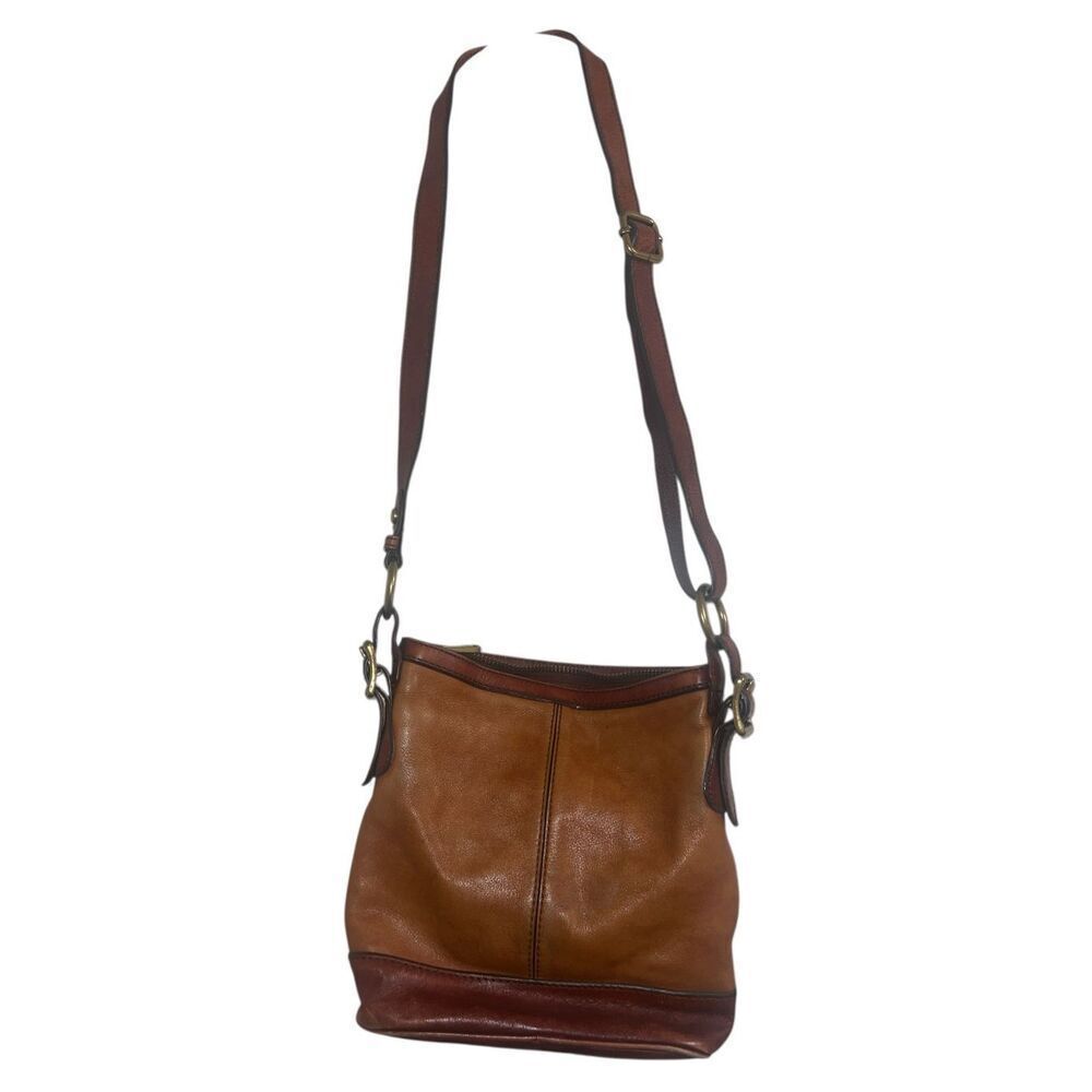 ✨FOSSIL Maddox Two Tone Brown Leather Crossbody✨ - Picture 5 of 7